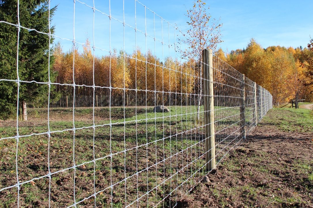 Pītais siets ar koka mietiem